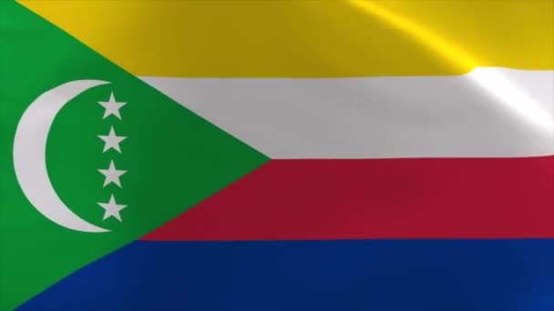 Comoros Waving Flag 4K Moving Wallpaper Background