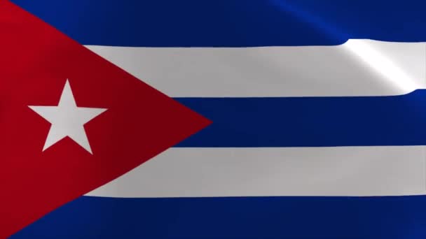 Куба Размахивая Флагом Перемещение Обои Фоне — стоковое видео