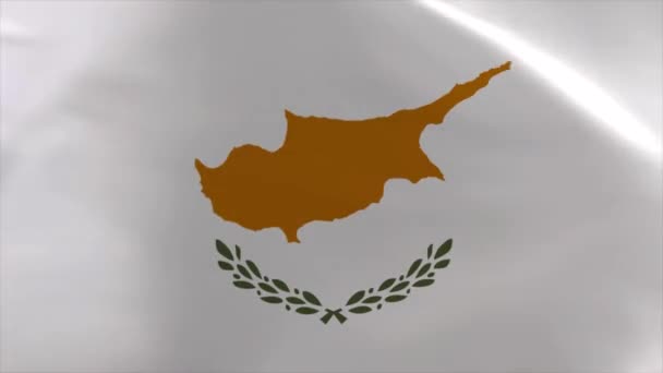 Cypern Viftande Flagga Rörlig Bakgrundsbild — Stockvideo