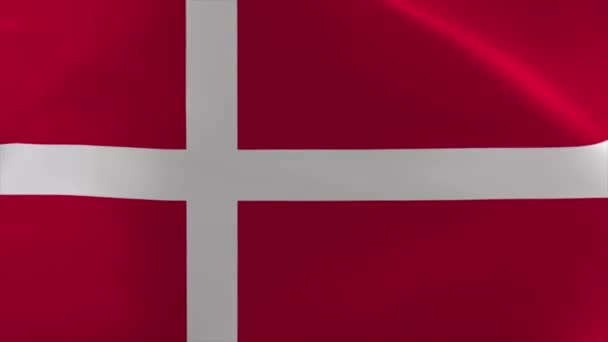 Denmark Waving Flag Moving Wallpaper Background — Stockvideo
