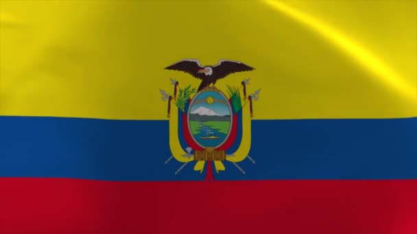 Ecuador Waving Flag Moving Wallpaper Background — стокове відео