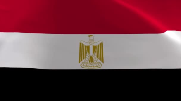 Egypt Waving Flag Animation Moving Wallpaper Background — Vídeo de Stock