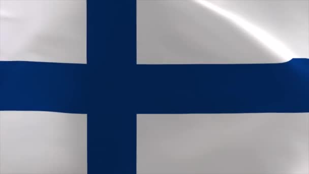 Finland Viftar Animation Flagga Rörlig Bakgrundsbild — Stockvideo