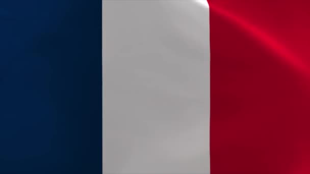 Frankrike Viftande Flagga Animation Rörlig Bakgrundsbild — Stockvideo