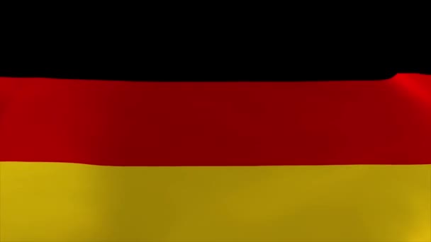 Germania Sventolando Bandiera Animazione Sfondo Carta Parati Movimento — Video Stock