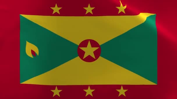 Grenada Waving Flag Animation Moving Wallpaper Background — Wideo stockowe