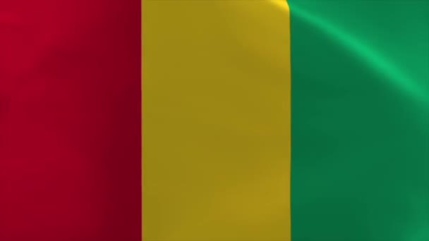 几内亚飘扬国旗动画4K移动墙纸背景 — 图库视频影像