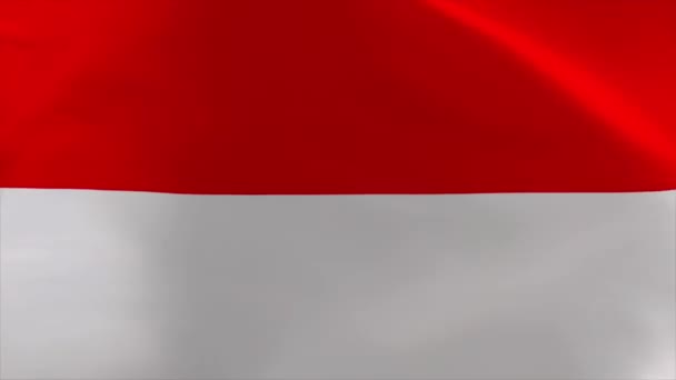 Indonesien Viftande Flagga Animation Rörlig Bakgrundsbild — Stockvideo