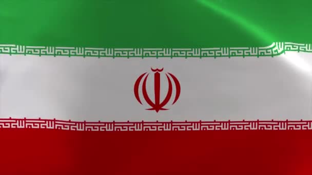 Irán Ondeando Bandera Animación Moviendo Fondo Pantalla — Vídeos de Stock