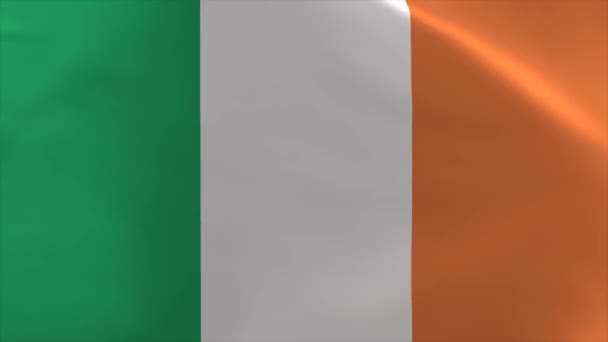 Irlanda Acenando Bandeira Animação Movendo Fundo Papel Parede — Vídeo de Stock
