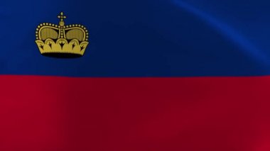 Lihtenştayn Dalgalanan Bayrak Canlandırması 4K Taşıma Duvar Kağıdı Arkaplanı