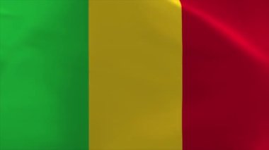 Mali Dalgalanan Bayrak Canlandırması 4K Taşıma Duvar Kağıdı Arkaplanı
