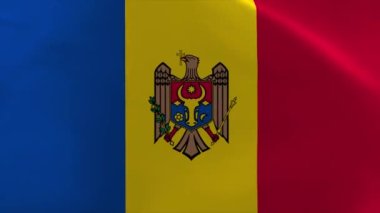 Moldova Dalgalanan Bayrak Canlandırması 4K Taşıma Duvar Kağıdı Arkaplanı