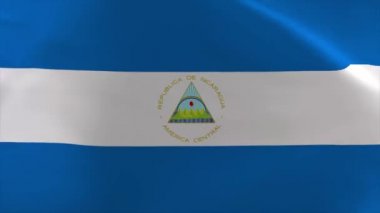 Nicaragua Waving Flag Animation 4K Moving Wallpaper Background