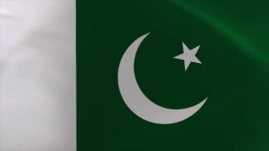 Pakistan Dalgalanan Bayrak Canlandırması 4K Taşıma Duvar Kağıdı Arkaplanı