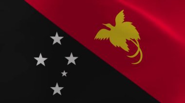 Papua New Guinea Waving Flag Animation 4K Moving Wallpaper Background