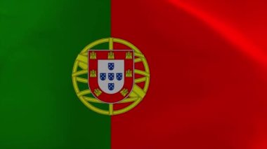 Portugal Waving Flag Animation 4K Moving Wallpaper Background