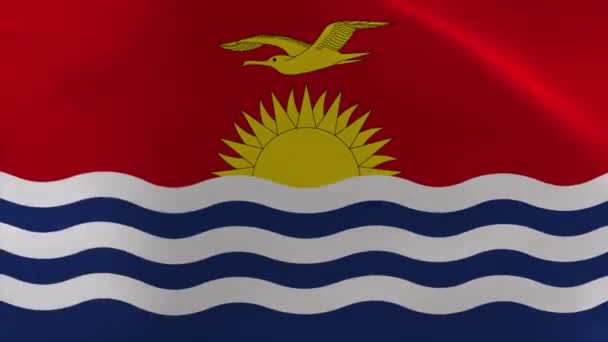 Kiribati Acenando Bandeira Animação Movimento Papel Parede Fundo — Vídeo de Stock