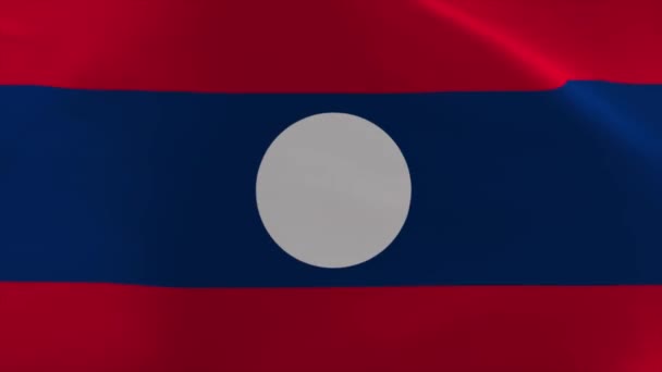 Laos Waving Flag Animation Moving Wallpaper Background — Vídeo de stock