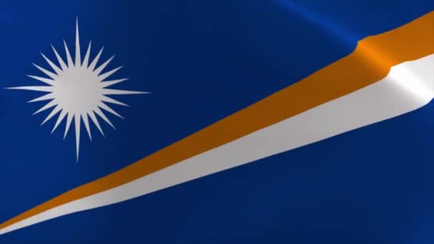 Marshall Islands Waving Flag Animation Moving Wallpaper Background — Stockvideo