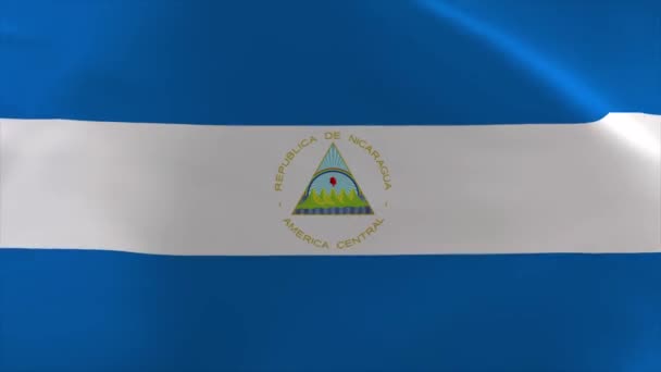 Nicaragua Waving Flag Animation Moving Wallpaper Background — Stockvideo