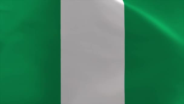 Nigeria Waving Flag Animation Moving Wallpaper Background — Stockvideo