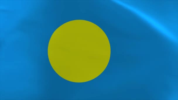 Palau Viftande Flagga Animation Rörlig Bakgrundsbild — Stockvideo