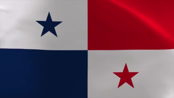 巴拿马飘扬的国旗动画4K移动墙纸背景 — 图库视频影像