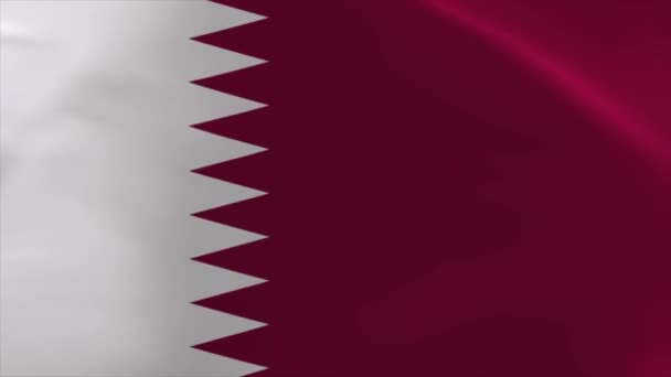 Qatar Waving Flag Animation Moving Wallpaper Background — Vídeo de Stock