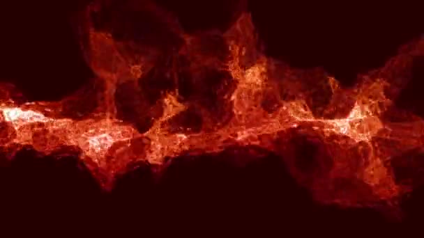 Red Orange Abstract Liquid Fire — Stockvideo