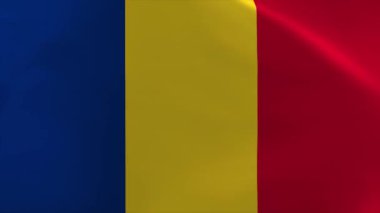 Romania Waving Flag Animation 4K Moving Wallpaper Background