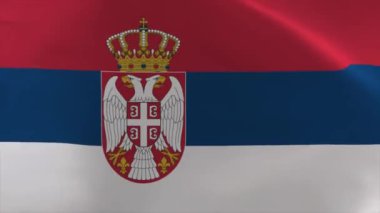 Sırbistan 'da Bayrak Canlandırması 4K Taşıma Duvar Kağıdı Arkaplanı