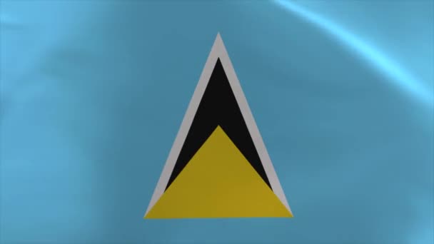 Saint Lucia Waving Flag Animation Moving Wallpaper Background — Stockvideo