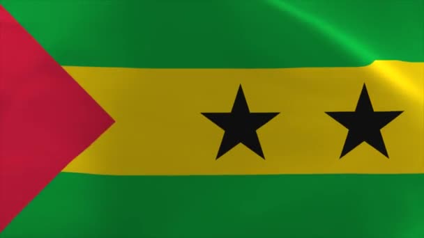 Sao Tome Principe Waving Flag Animation Moving Wallpaper Background — Stockvideo