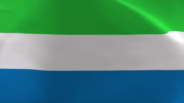 Sierra Leone Waving Flag Animation Moving Wallpaper Background — Stock Video