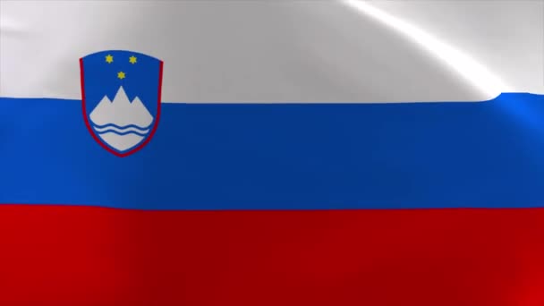 Slovenia Waving Flag Animation Moving Wallpaper Background — Stockvideo
