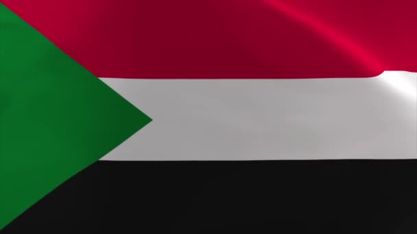 Sudan Waving Flag Animation Moving Wallpaper Background — Stockvideo
