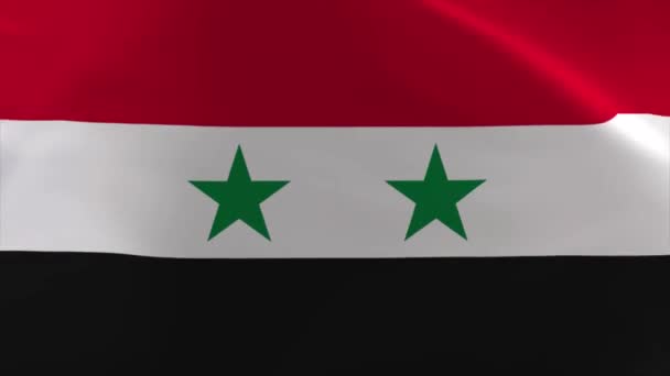 Szíria Integetés Zászló Animáció Mozgó Tapéta Háttér — Stock videók