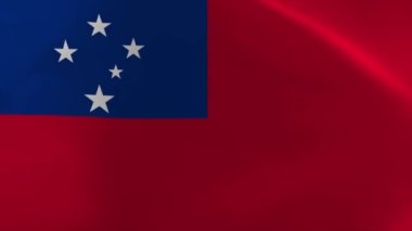 Samoa Dalgalanan Bayrak Canlandırması 4K Taşıma Duvar Kağıdı Arkaplanı