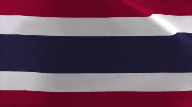 Tayland Dalgalanan Bayrak Canlandırması 4K Taşıma Duvar Kağıdı Arkaplanı