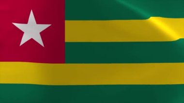 Togo Dalgalanan Bayrak Canlandırması 4K Taşıma Duvar Kağıdı Arkaplanı