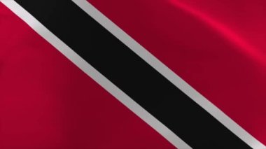 Trinidad ve Tobago Dalgalanan Bayrak Animasyonu 4K Taşınan Duvar Kağıdı Arkaplanı