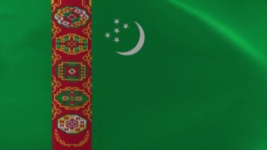Türkmenistan Bayrak Dalgalanması 4K Taşıma Duvar Kağıdı Arkaplanı