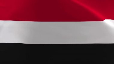 Yemen Bayrak Dalgalanması Bayrak Animasyonu 4K Taşınan Duvar Kağıdı Arkaplanı