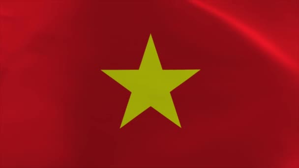 Vietnam Zwaaien Vlag Animatie Bewegende Achtergrond — Stockvideo