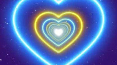 Neon Işıkları Aşk Tüneli Soyut Parıltı Parçacıkları 4K Taşıma Duvar Kağıdı Arkaplanı