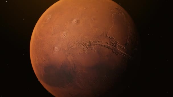 Close Zicht Mars Vanuit Ruimte Behang Achtergrond — Stockvideo