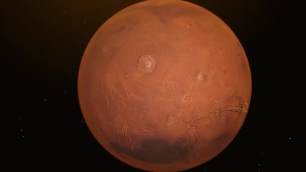 Close Kilátás Mars Space Footage Háttérképből — Stock videók