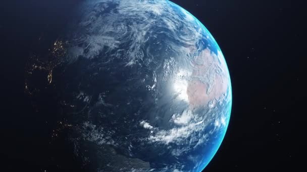 Вид Землю Помощью Обоев Space Earth — стоковое видео