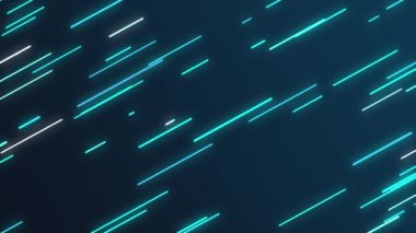 Rounded Neon Blue Colored Lines Background Animation Loop